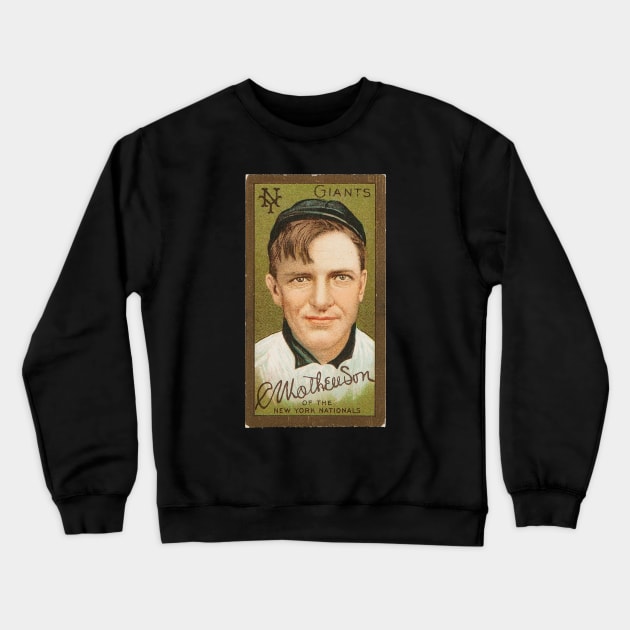 Christy Mathewson 1911 Gold Border T205 Crewneck Sweatshirt by BlackBoxHobby